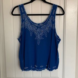 World Market Embroidered Tank Top